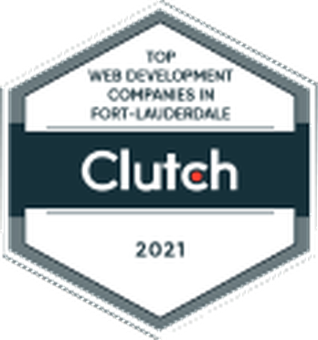 Clutch number one web development company award badge