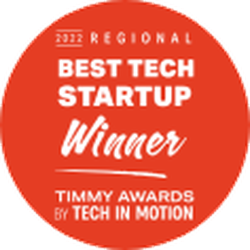 Timmy Award badge, Best Tech Startup Dallas